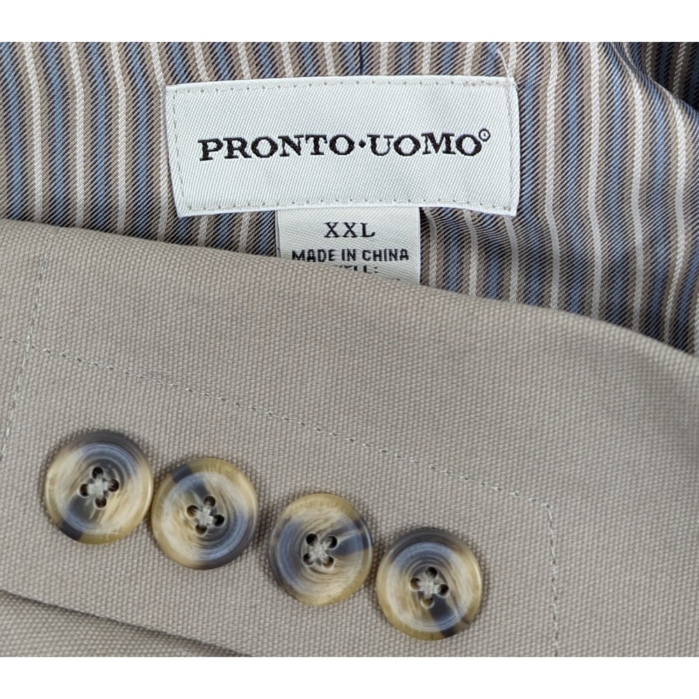 Pronto Uomo Blazer Sport Coat Jacket Three Button 2XL (50)‎ Unconstructed Canvas